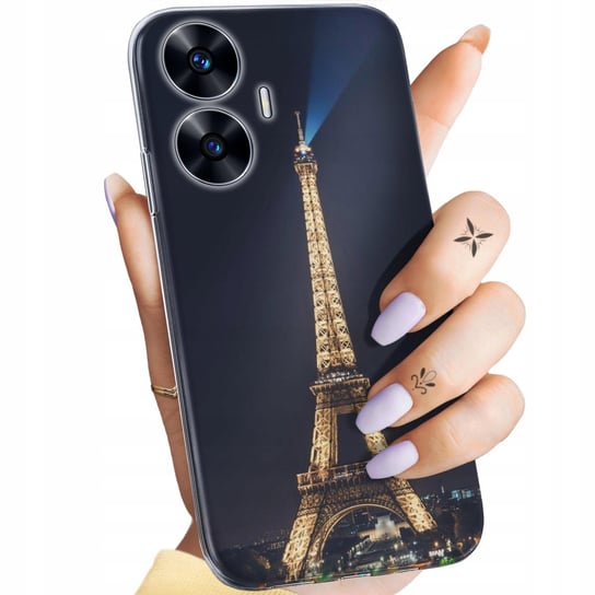 Etui Do Realme C55 Wzory Paryż Francja Eiffel Obudowa Pokrowiec Case Realme