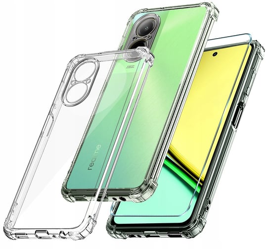 Etui do Realme C67 ANTI-SHOCK CLEAR CASE + Szkło OCHRONNE 9H Krainagsm