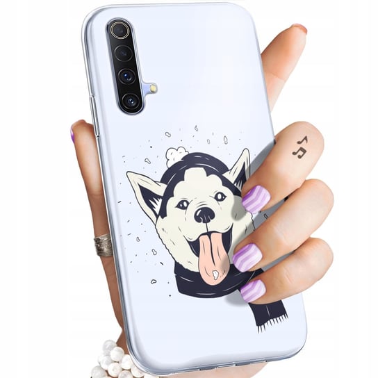 Etui Do Realme X50 / X3 Wzory Husky Psy Pieski Obudowa Pokrowiec Case Realme