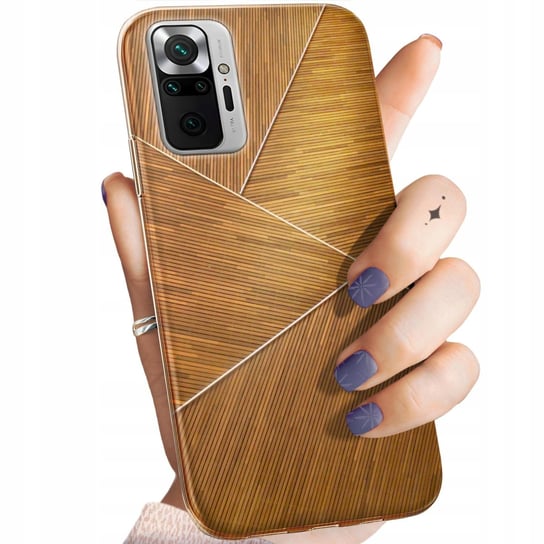 Etui Do Redmi Note 10 Pro / 10 Pro Max Wzory Brązowe Drewniane Brown Case Xiaomi