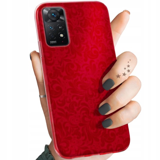 Etui Do Redmi Note 11 Pro 4G / 5G Wzory Czerwone Serca Róże Obudowa Case Xiaomi
