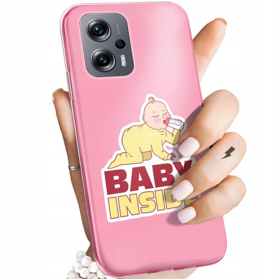 ETUI DO REDMI NOTE 11T PRO / POCO X4 GT WZORY CIĄŻOWE PREGNANT BABY SHOWER Xiaomi
