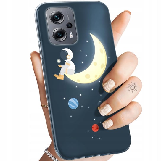 Etui Do Redmi Note 11T Pro / Poco X4 Gt Wzory Księżyc Gwiazdy Kosmos Case Xiaomi