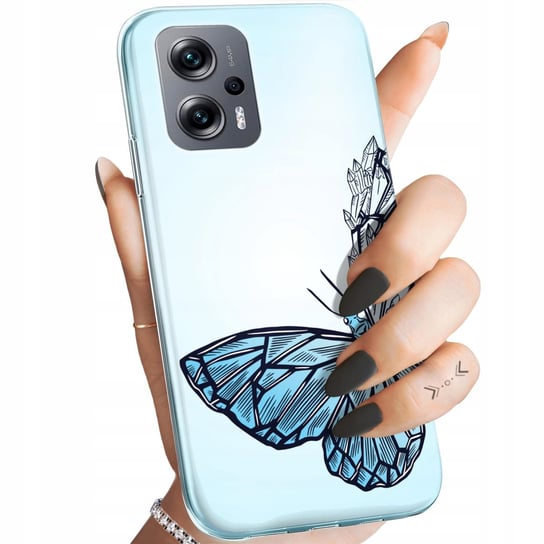 Etui Do Redmi Note 11T Pro / Poco X4 Gt Wzory Motyle Butterfly Barwne Case Xiaomi
