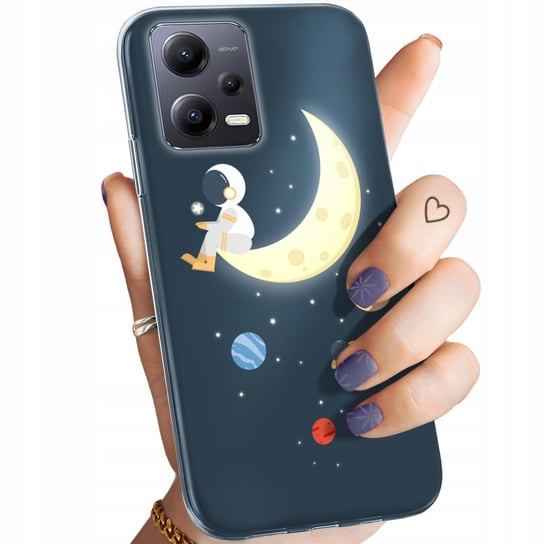 Etui Do Redmi Note 12 5G / Poco X5 Wzory Księżyc Gwiazdy Kosmos Planety Xiaomi