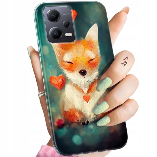 Etui Do Redmi Note 12 5G / Poco X5 Wzory Liski Lisy Fox Obudowa Pokrowiec Xiaomi