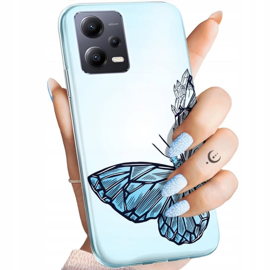 Etui Do Redmi Note 12 5G / Poco X5 Wzory Motyle Butterfly Barwne Obudowa Xiaomi