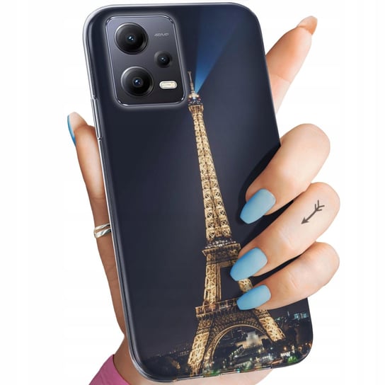 Etui Do Redmi Note 12 5G / Poco X5 Wzory Paryż Francja Eiffel Obudowa Case Xiaomi