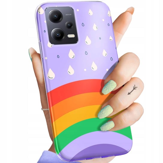 Etui Do Redmi Note 12 5G / Poco X5 Wzory Tęcza Rainbow Obudowa Pokrowiec Xiaomi