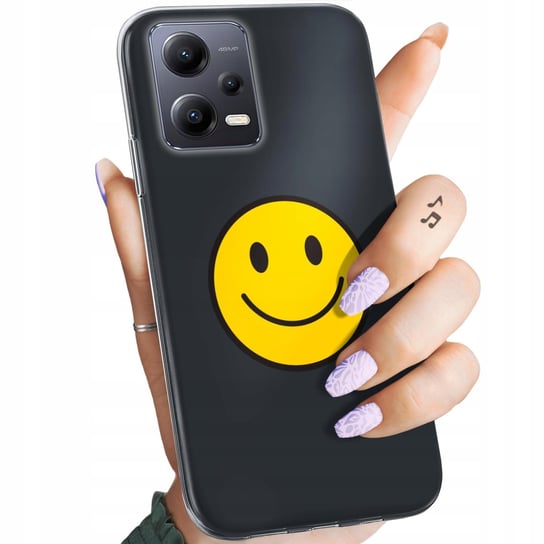 Etui Do Redmi Note 12 5G / Poco X5 Wzory Uśmiech Smile Emoji Obudowa Case Xiaomi