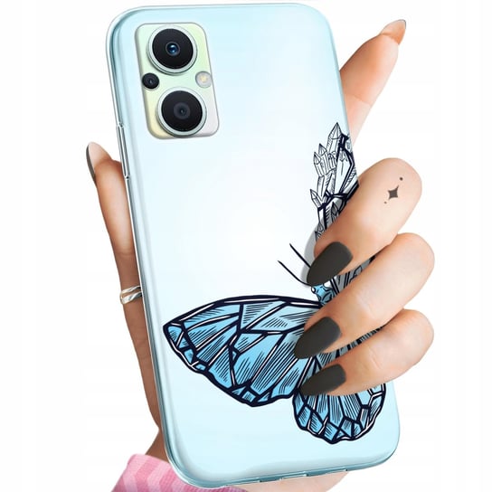 Etui Do Reno 7Z 5G/7 Lite 5G /8 Lite 5G Wzory Motyle Butterfly Barwne Case Oppo