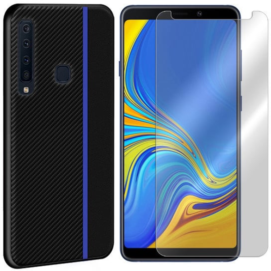 Etui Do Sam Galaxy A9S Carbon Moto + Szkło 9H VegaCom