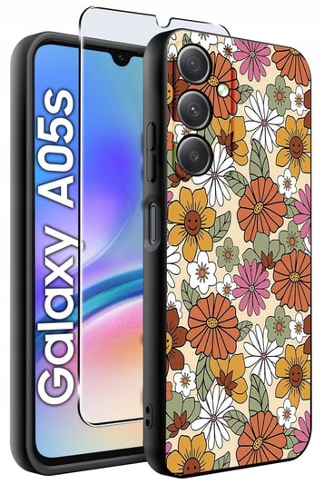 ETUI do Samsung A05s WZORY | SILIKONOWE MATT CASE + SZKŁO 9H Krainagsm