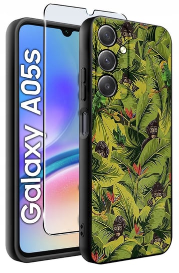 ETUI do Samsung A05s WZORY | SILIKONOWE MATT CASE + SZKŁO 9H Krainagsm