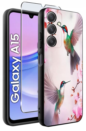 ETUI do Samsung A15 4G | 15 5G WZORY | SILIKONOWE MATT CASE + SZKŁO 9H Krainagsm