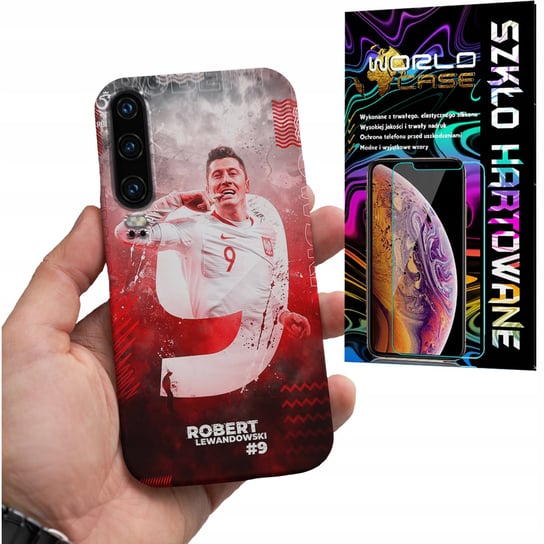 ETUI DO SAMSUNG A70 - FC BARCELONA LEWANDOWSKI PIŁKARSKIE + SZKŁO WORLD CASE