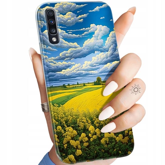 Etui Do Samsung A70 Wzory Chmury Niebo Błękit Obudowa Pokrowiec Case Samsung Electronics