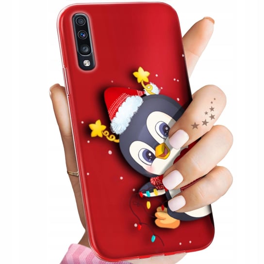 Etui Do Samsung A70 Wzory Święta Christmas Mikołaj Pingwin Obudowa Case Samsung