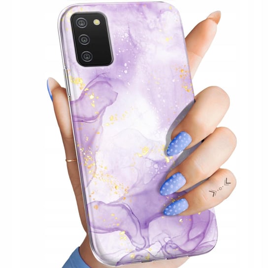 Etui Do Samsung Galaxy A02S Wzory Fioletowe Fiolet Kształty Obudowa Case Samsung Electronics