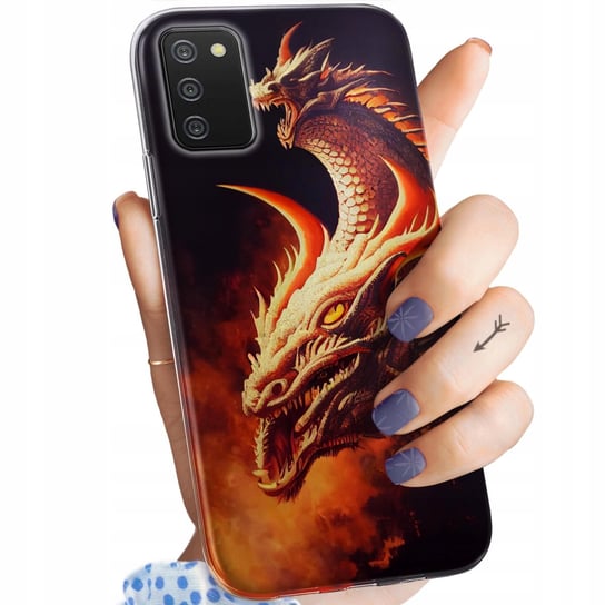 Etui Do Samsung Galaxy A02S Wzory Smoki Dragon Taniec Smoków Obudowa Case Samsung