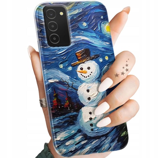 Etui Do Samsung Galaxy A03S Wzory Bałwan Zima Śnieg Obudowa Pokrowiec Case Samsung Electronics