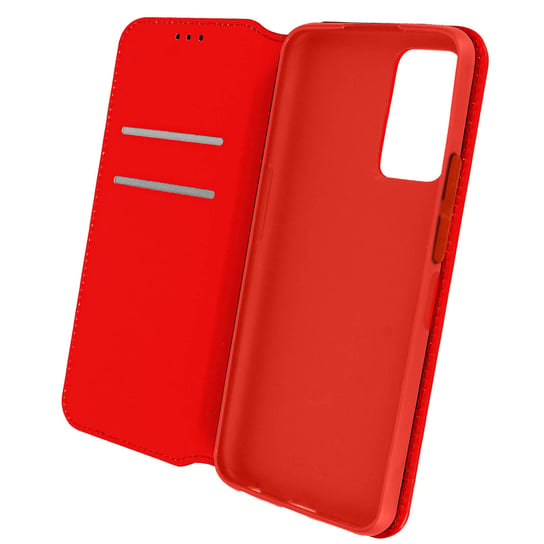 Etui do Samsung Galaxy A03S z klapką, funkcją portfela, obsługą wideo - czerwone Avizar