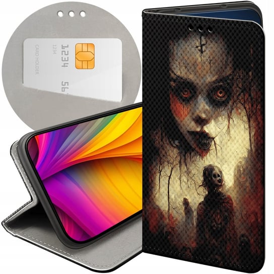 ETUI DO SAMSUNG GALAXY A05 WZORY HALLOWEEN ZOMBIE DYNIE CZASZKI CZAROWNICE Samsung Electronics