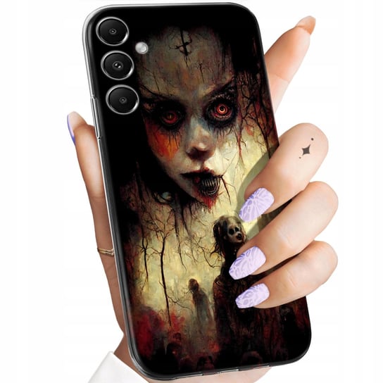 ETUI DO SAMSUNG GALAXY A05S WZORY HALLOWEEN ZOMBIE DYNIE CZASZKI CZAROWNICE Samsung