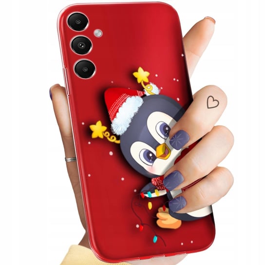 Etui Do Samsung Galaxy A05S Wzory Święta Christmas Mikołaj Pingwin Obudowa Samsung Electronics