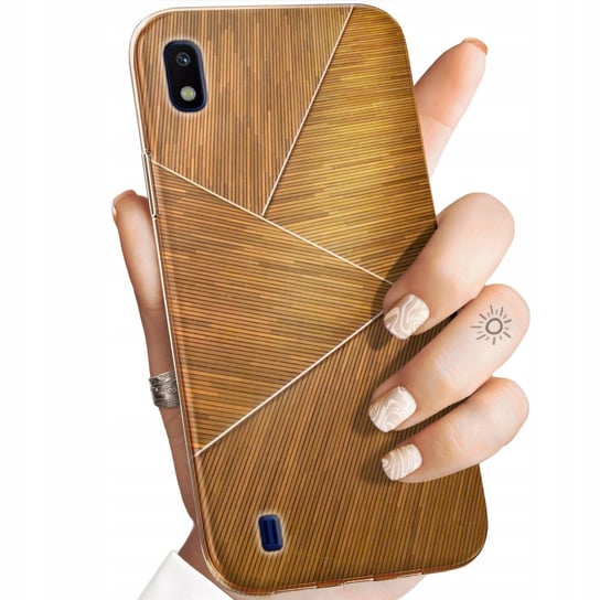 Etui Do Samsung Galaxy A10 Wzory Brązowe Drewniane Brown Obudowa Pokrowiec Samsung Electronics