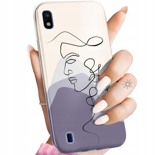 Etui Do Samsung Galaxy A10 Wzory Continuous Line-Art Kreska Linie Obudowa Samsung Electronics