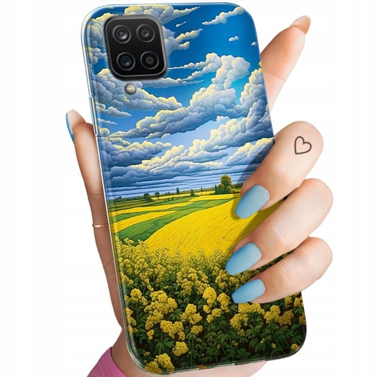 Etui Do Samsung Galaxy A12 Wzory Chmury Niebo Błękit Obudowa Pokrowiec Case Samsung