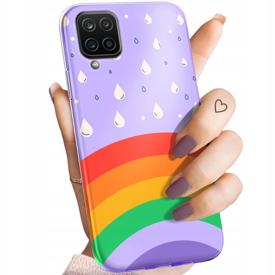 Etui Do Samsung Galaxy A12 Wzory Tęcza Rainbow Obudowa Pokrowiec Case Samsung