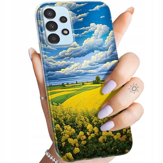 Etui Do Samsung Galaxy A13 4G Wzory Chmury Niebo Błękit Obudowa Pokrowiec Samsung