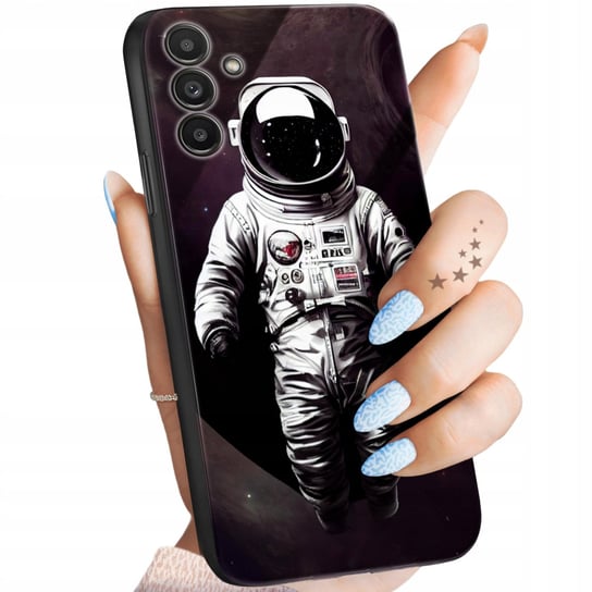 Etui Do Samsung Galaxy A13 5G Wzory Księżyc Astronauta Kosmos Glass +Szkło Hello Case