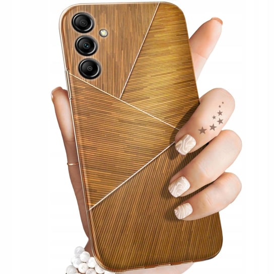 Etui Do Samsung Galaxy A14 5G Wzory Brązowe Drewniane Brown Obudowa Case Samsung
