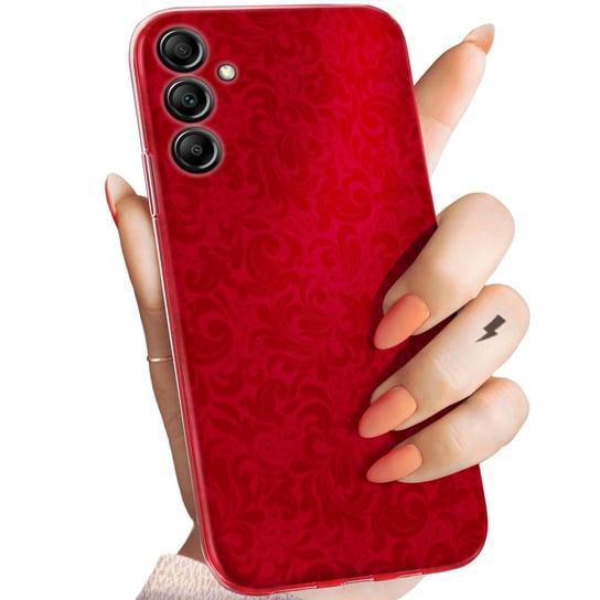 Etui Do Samsung Galaxy A14 5G Wzory Czerwone Serca Róże Obudowa Pokrowiec Samsung Electronics
