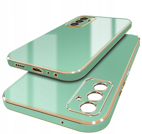 Etui do Samsung Galaxy A15 4G | A15 GOLDEDGE CASE GLAMOUR PLECKI + Szkło 9H Krainagsm