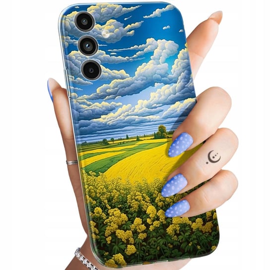 Etui Do Samsung Galaxy A15 Wzory Chmury Niebo Błękit Obudowa Pokrowiec Case Samsung