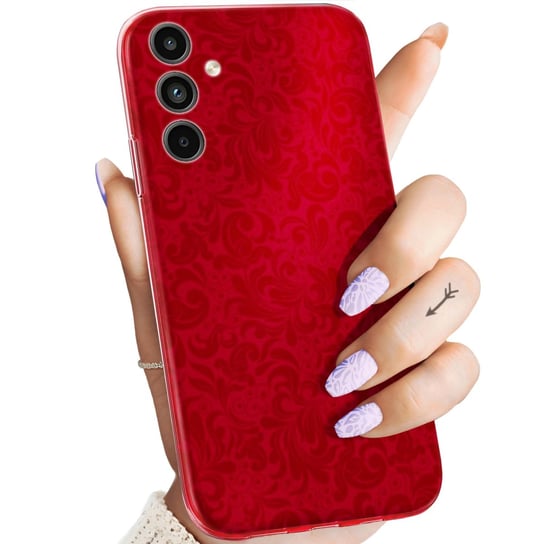 Etui Do Samsung Galaxy A15 Wzory Czerwone Serca Róże Obudowa Pokrowiec Case Samsung Electronics