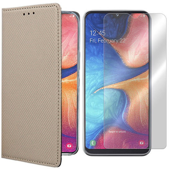 Etui do Samsung Galaxy A20E A202 Magnet Case+szkło VegaCom