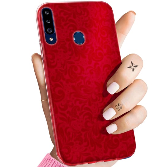 Etui Do Samsung Galaxy A20S Wzory Czerwone Serca Róże Obudowa Pokrowiec Samsung Electronics