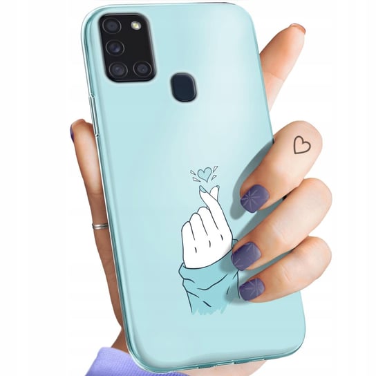 Etui Do Samsung Galaxy A21S Wzory Niebieskie Blue Blau Obudowa Pokrowiec Samsung Electronics