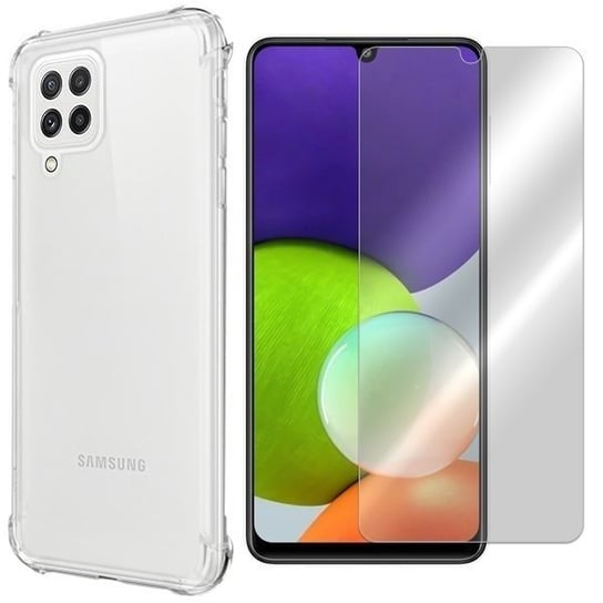 Etui Do Samsung Galaxy A22 4G Case Air + Szkło 9H VegaCom