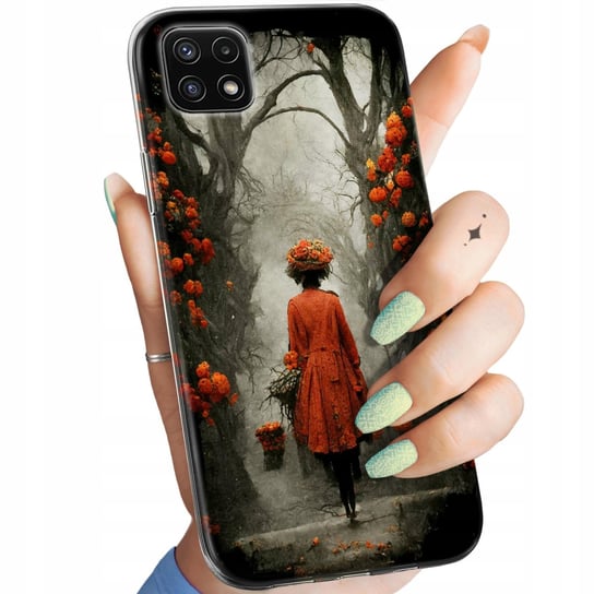 Etui Do Samsung Galaxy A22 5G Wzory Jesień Liście Autumn Obudowa Pokrowiec Samsung