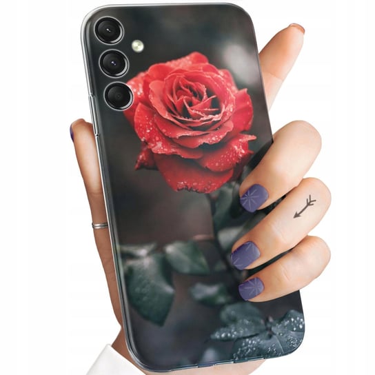 Etui Do Samsung Galaxy A24 4G Wzory Róża Z Różą Rose Obudowa Pokrowiec Case Samsung Electronics