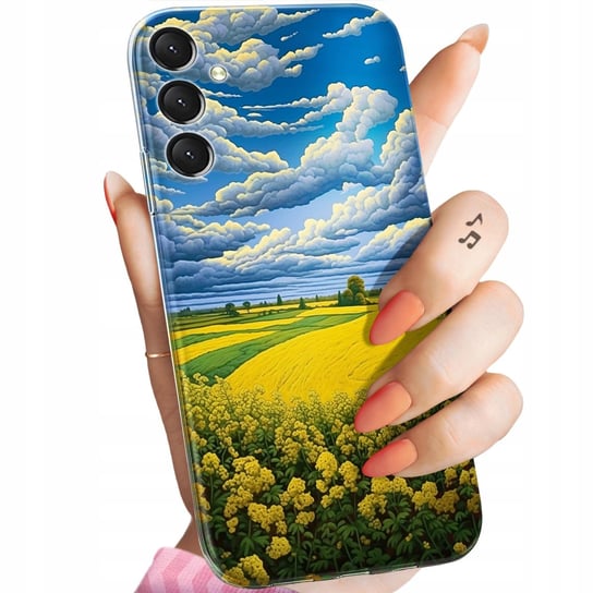 Etui Do Samsung Galaxy A25 5G Wzory Chmury Niebo Błękit Obudowa Pokrowiec Samsung