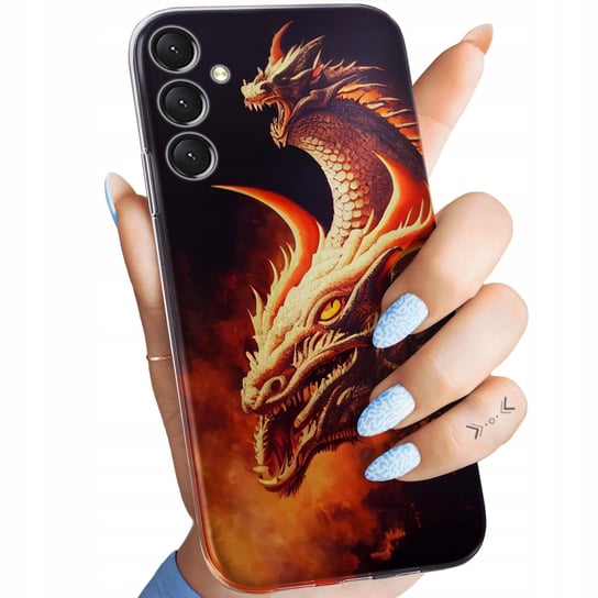 Etui Do Samsung Galaxy A25 5G Wzory Smoki Dragon Taniec Smoków Obudowa Case Samsung