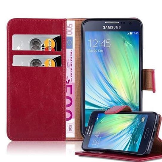 Etui Do Samsung Galaxy A3 2015 w Pokrowiec CZERWONE WINO Magnet Obudowa Ochronny Case Cover Cadorabo Cadorabo