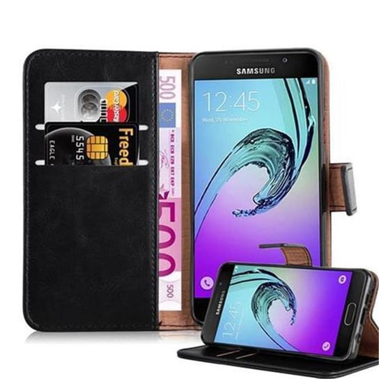 Etui Do Samsung Galaxy A3 2016 w Pokrowiec CZARNY GRAFIT Magnet Obudowa Ochronny Case Cover Cadorabo Cadorabo